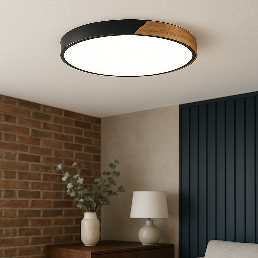 Scandinavische houten plafondlamp