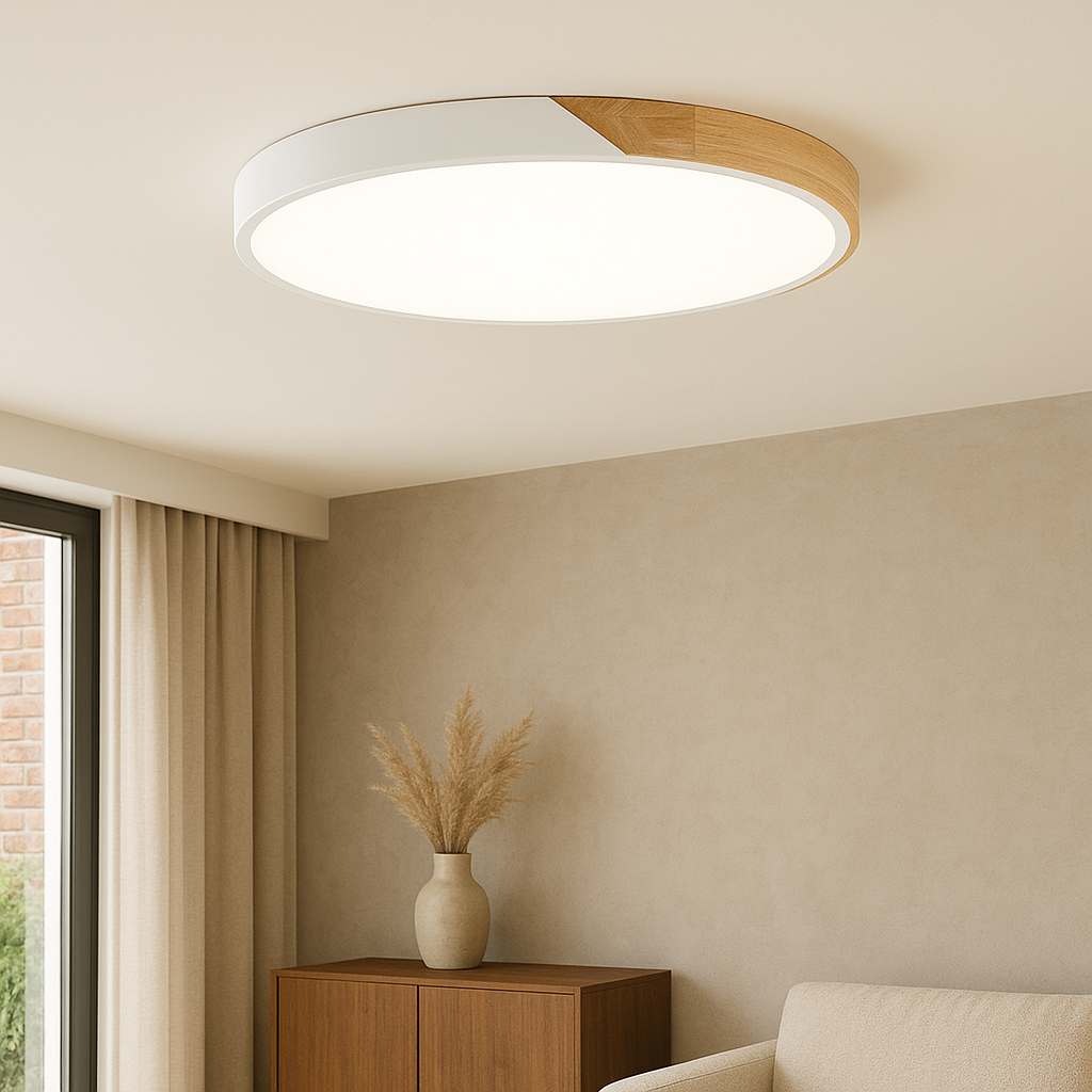 Scandinavische houten plafondlamp
