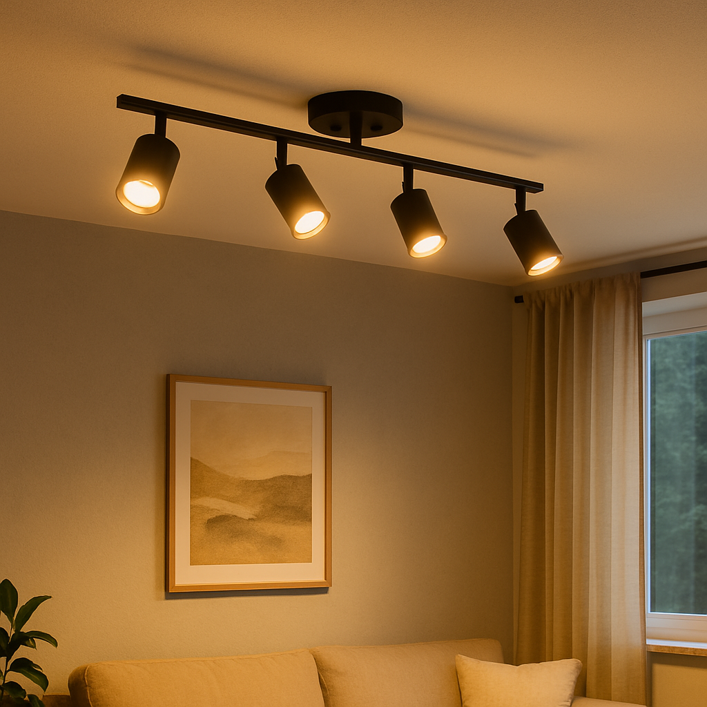 Moderne 4-kops plafondlamp