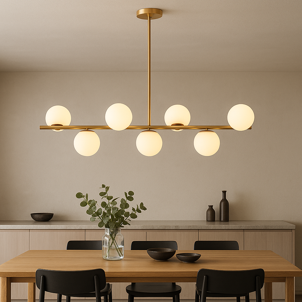 Gouden Kroonluchter Keukentafel