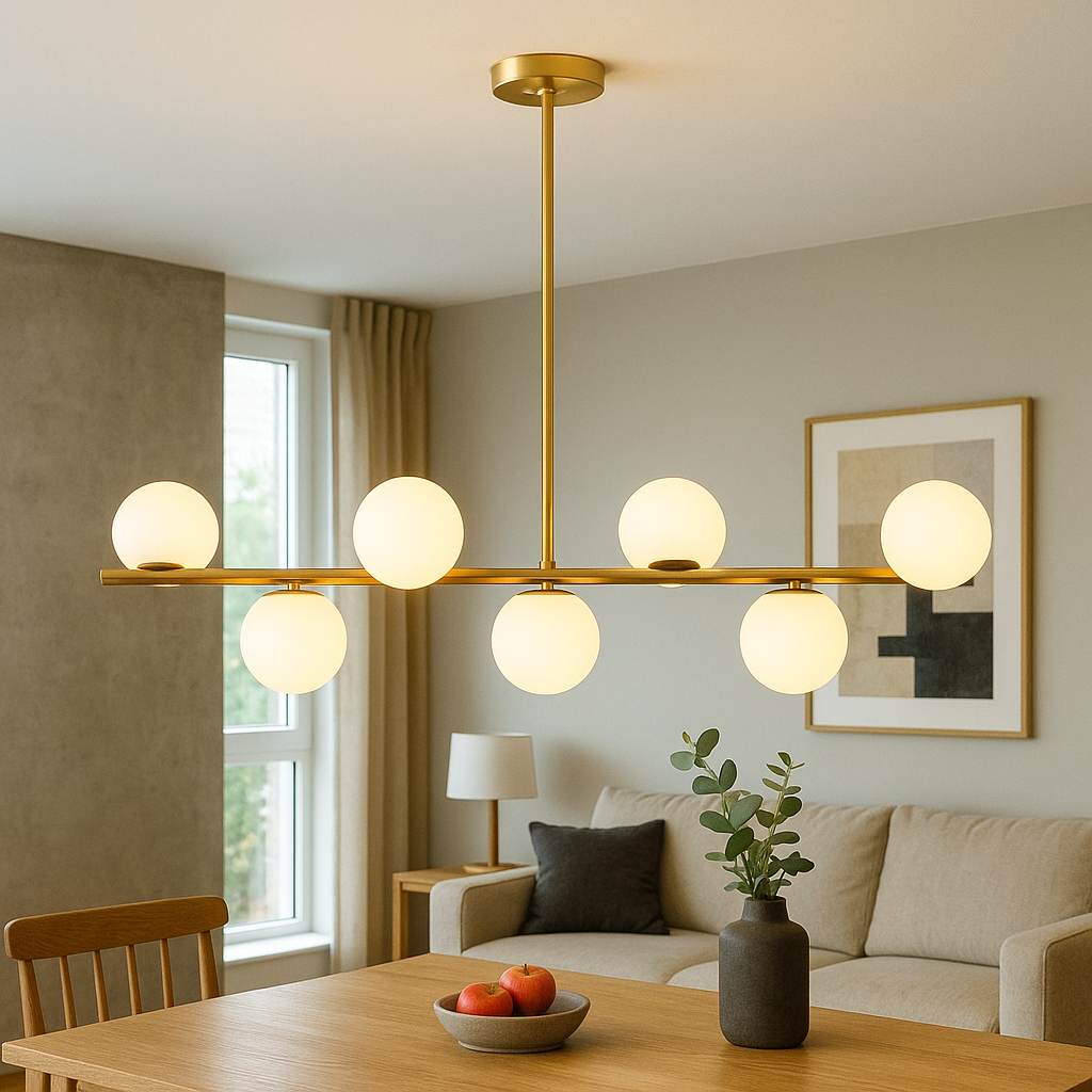 Gouden Kroonluchter Keukentafel