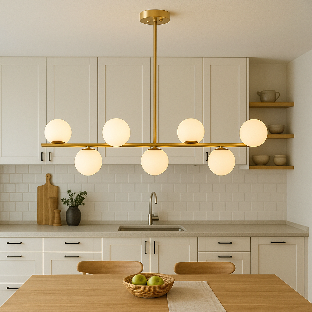 Gouden Kroonluchter Keukentafel