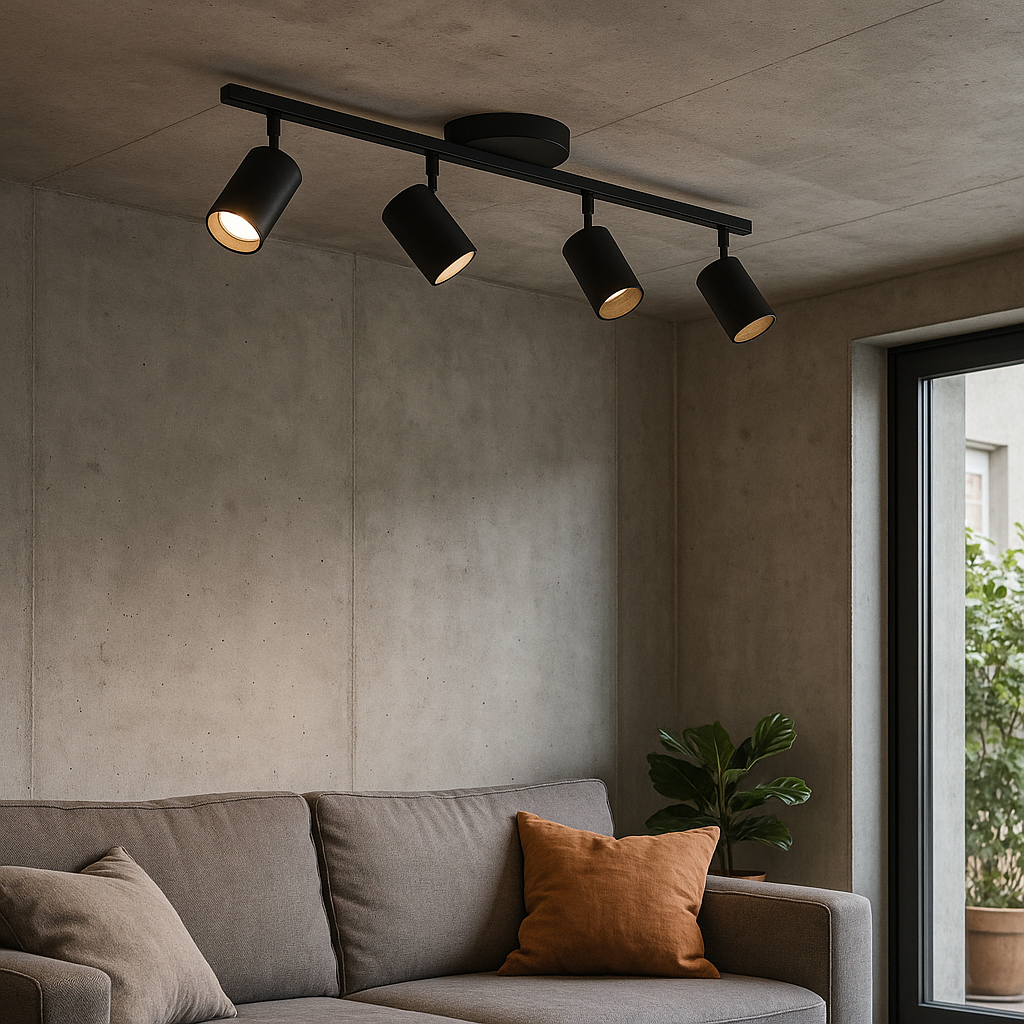 Moderne 4-kops plafondlamp