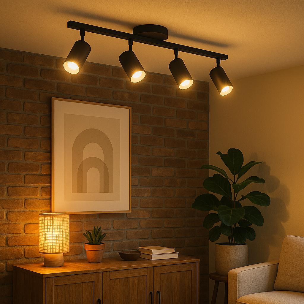 Moderne 4-kops plafondlamp