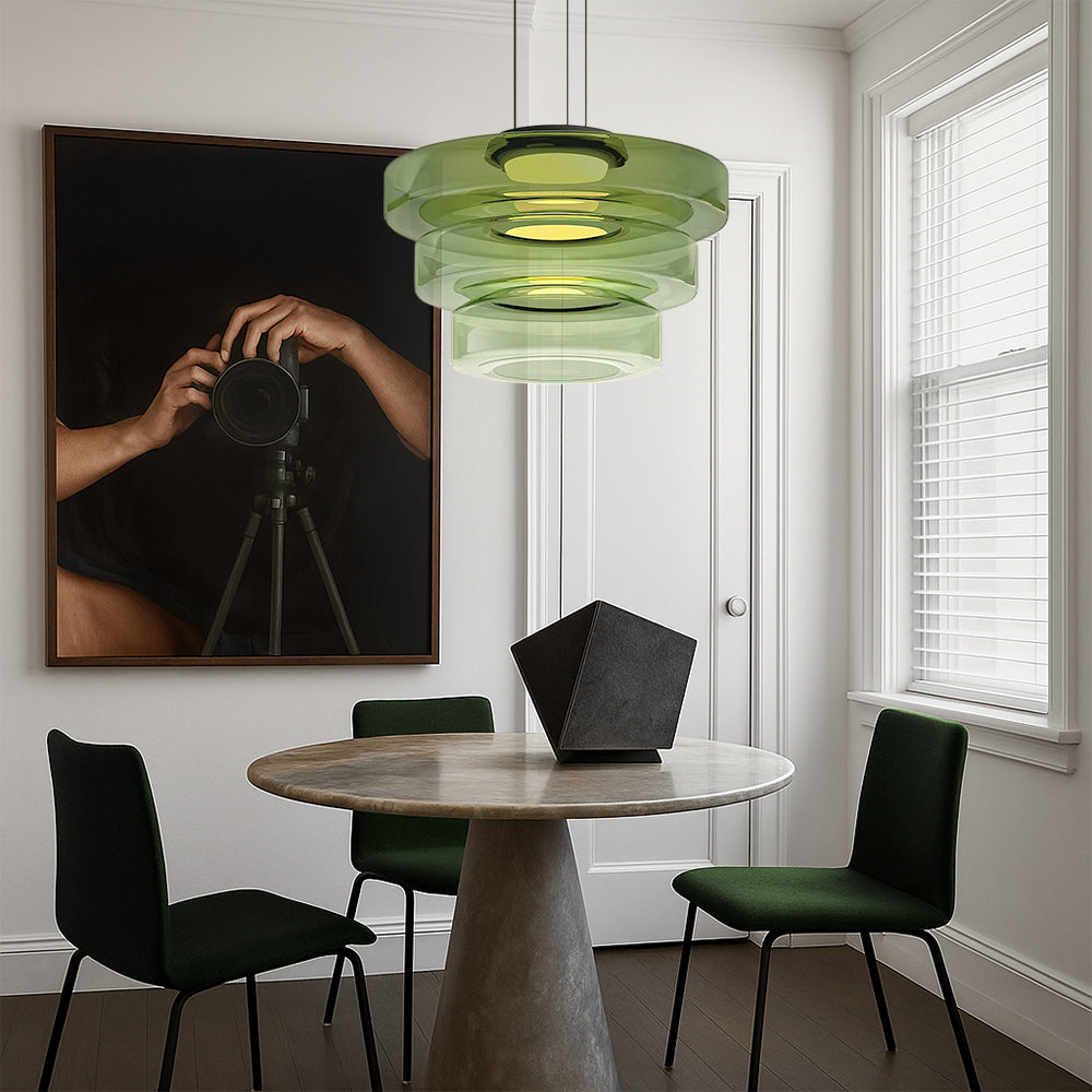 Deens glazen Bauhaus hanglamp