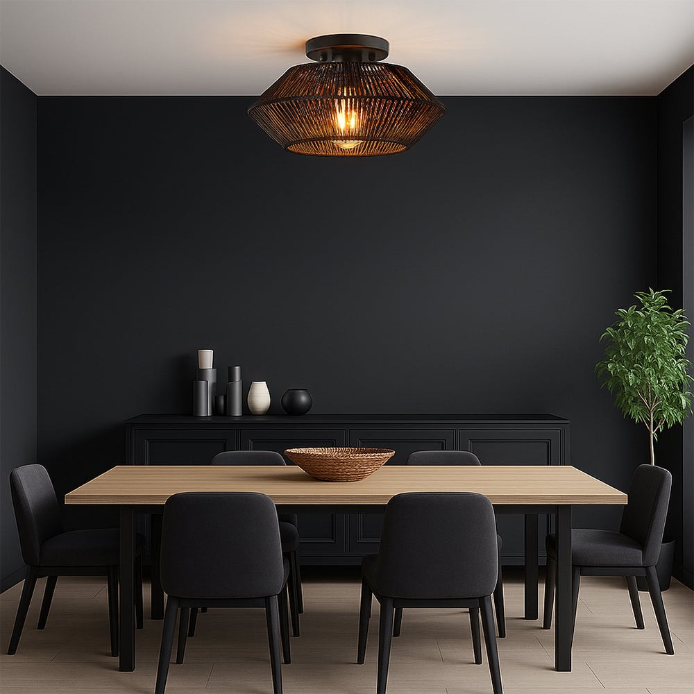 Bamboe Geweven Plafondlamp