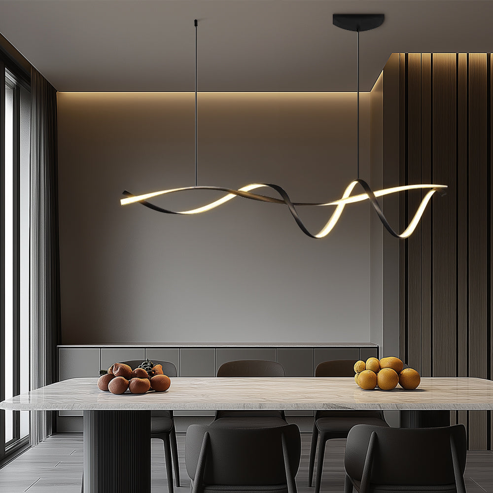 Keukentafel in Scandinavische stijl Hanglamp