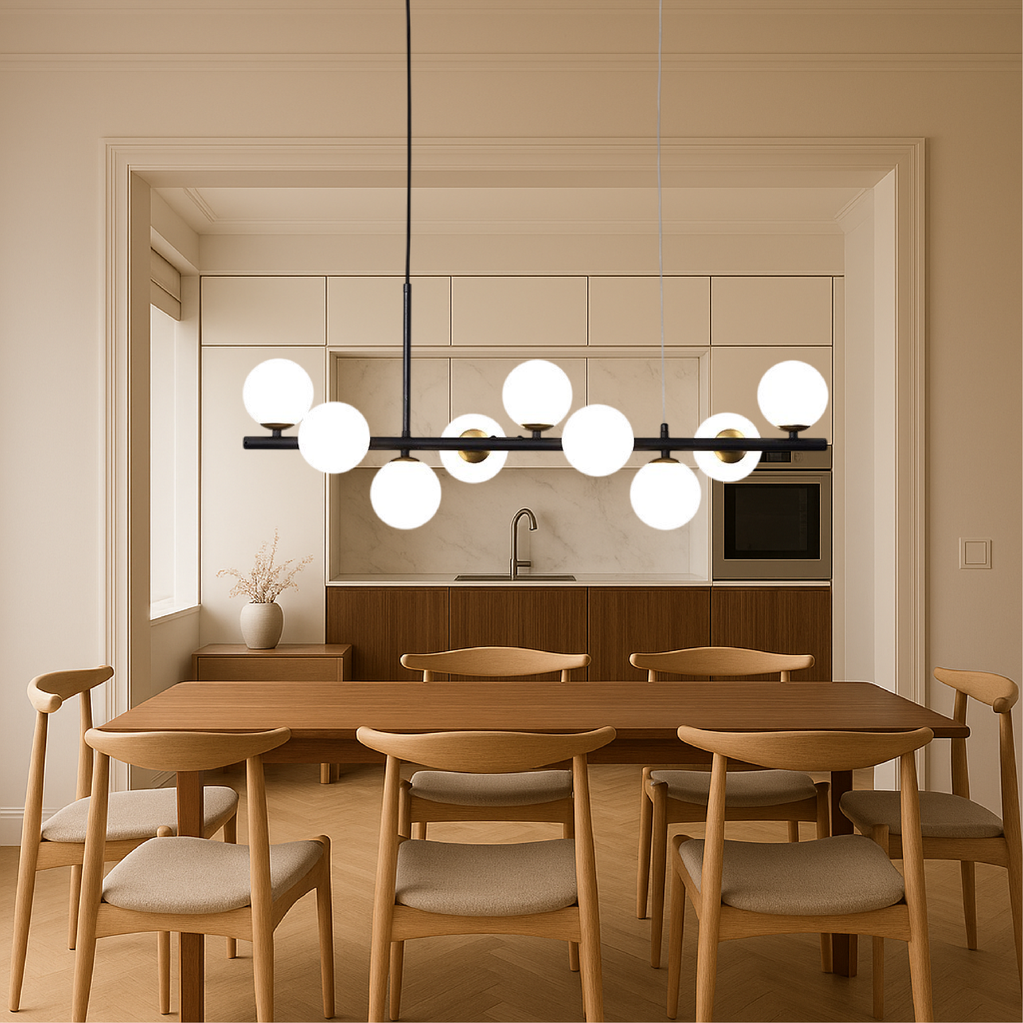 Eetkamer Zwarte Hanglamp