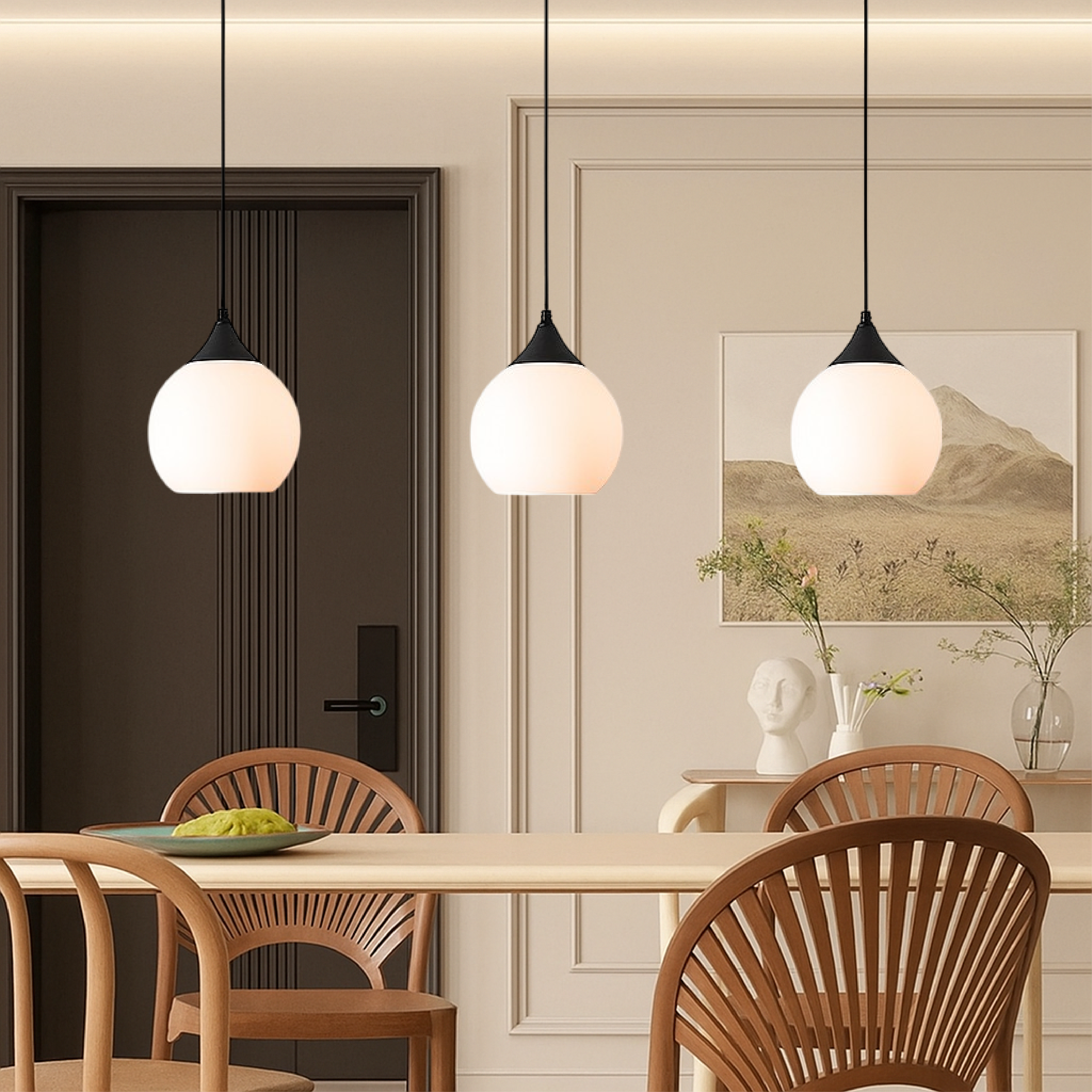 Gade's 3 kops eettafel hanglamp