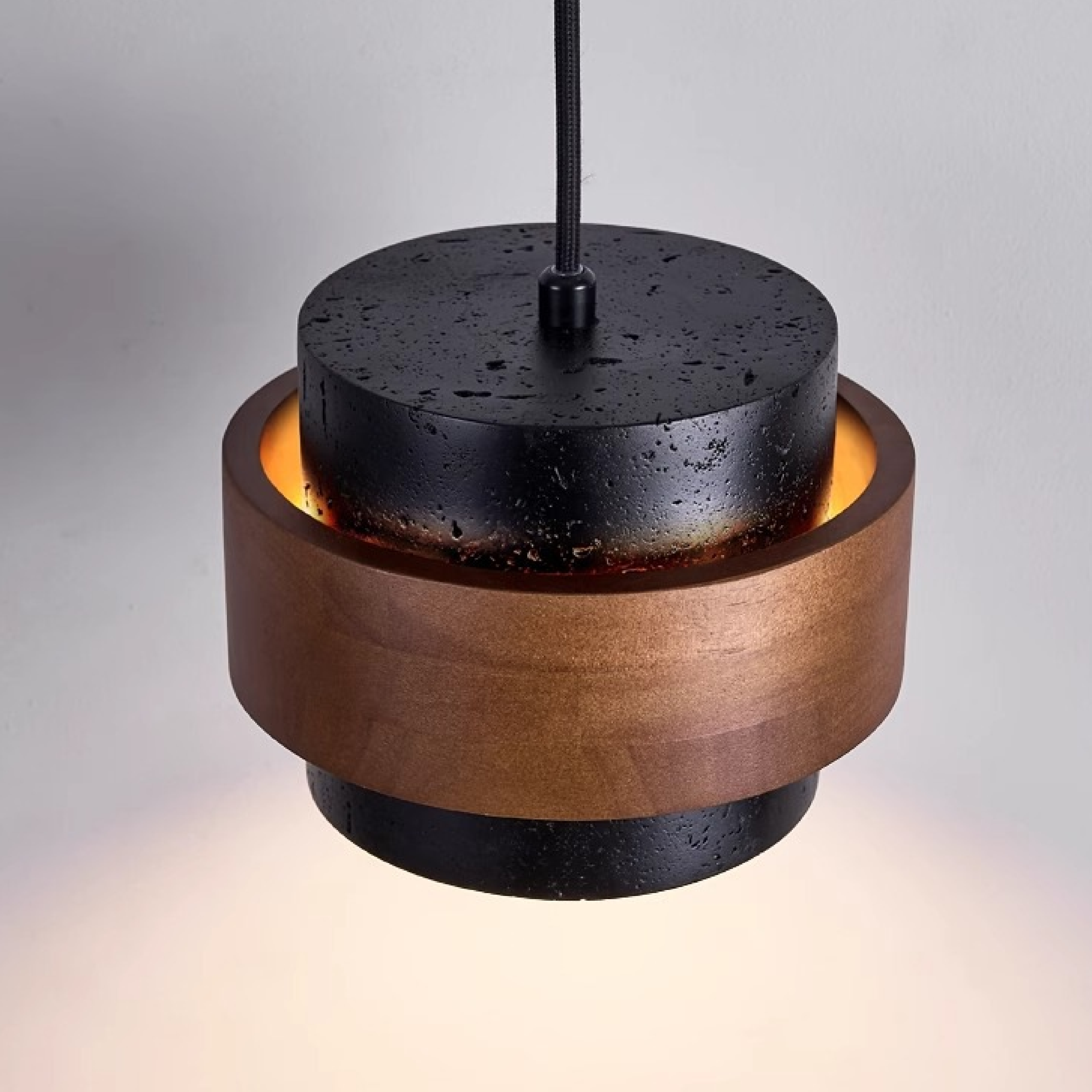 Zwarte Travertijn Hanglamp