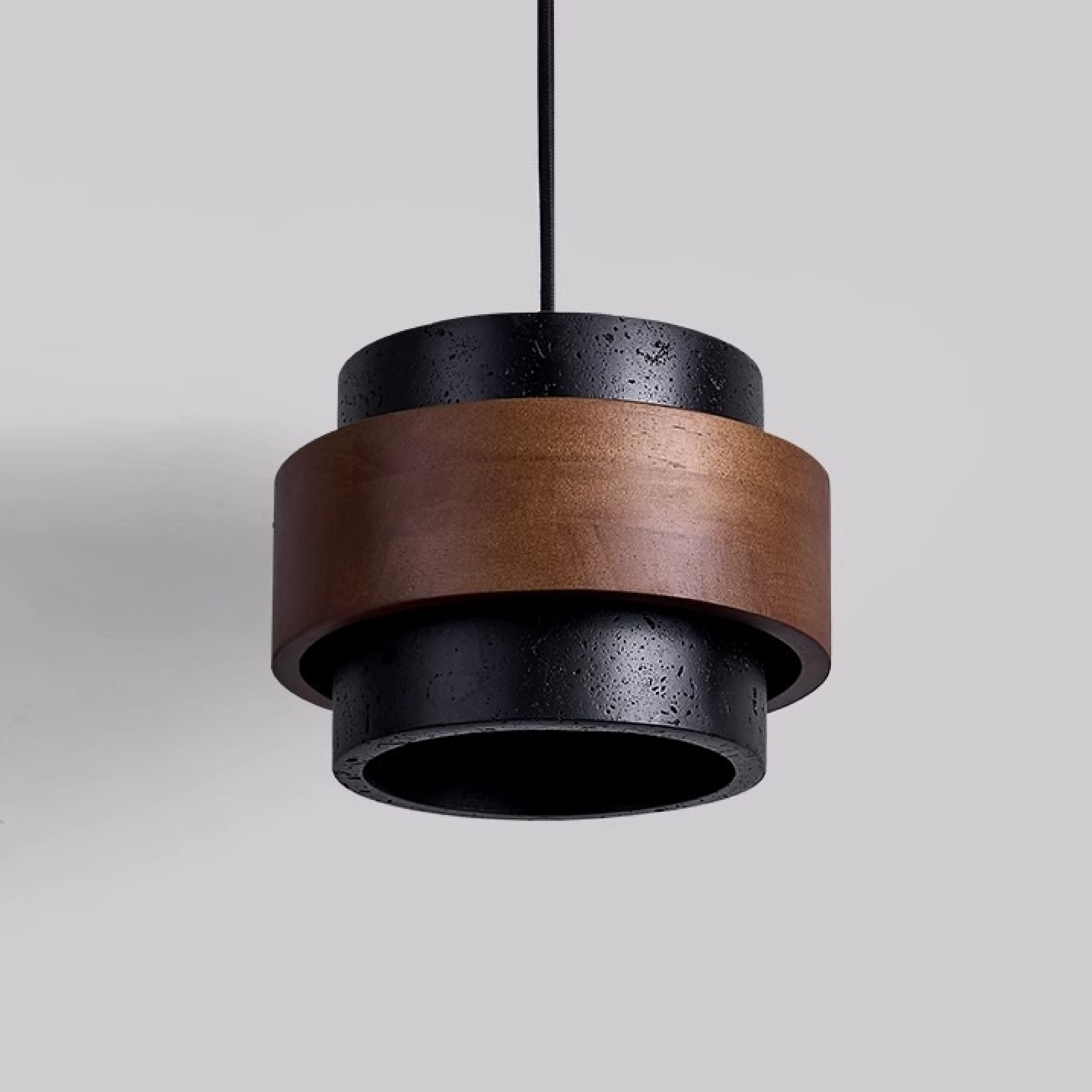 Zwarte Travertijn Hanglamp