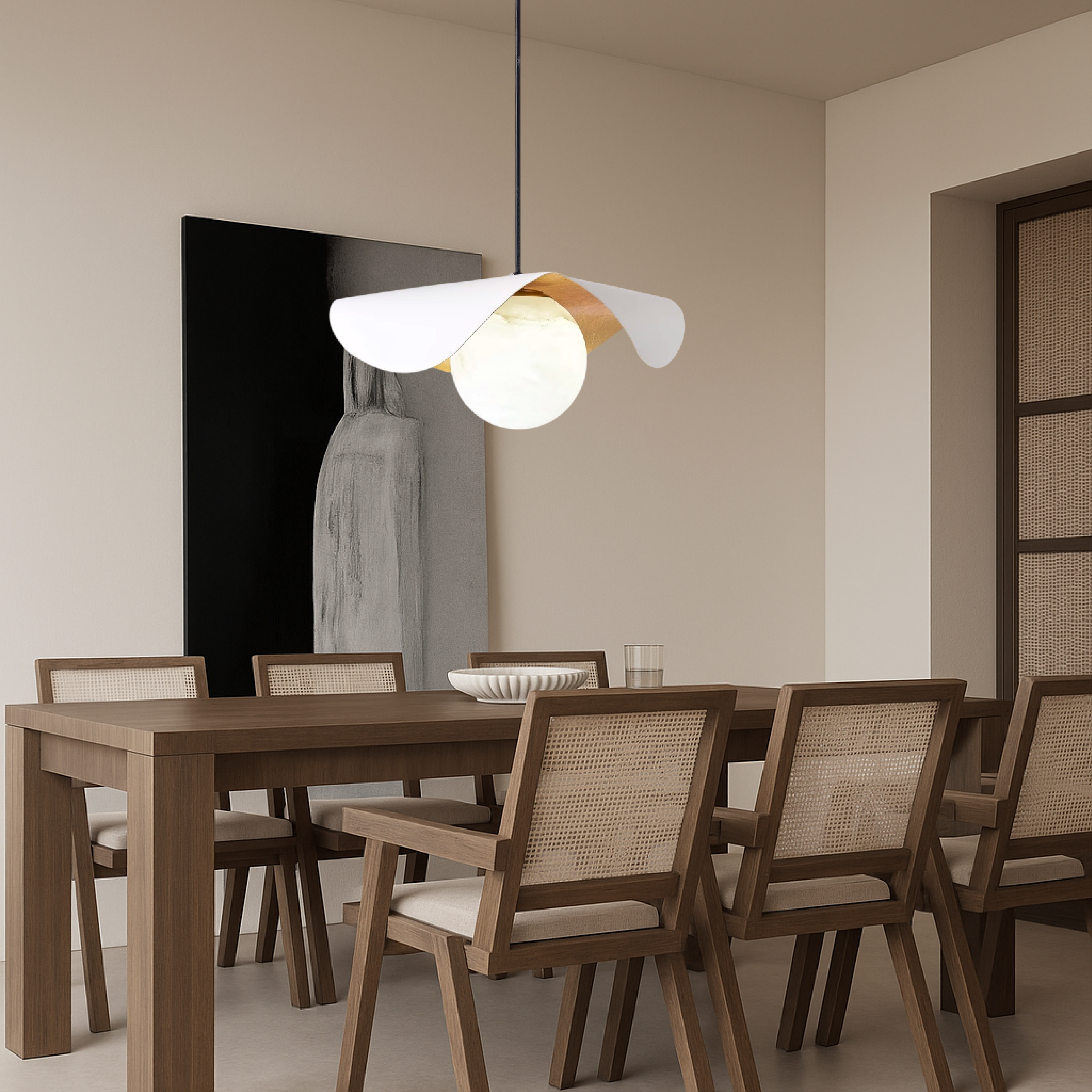 Spaanse marmeren bol hanglamp