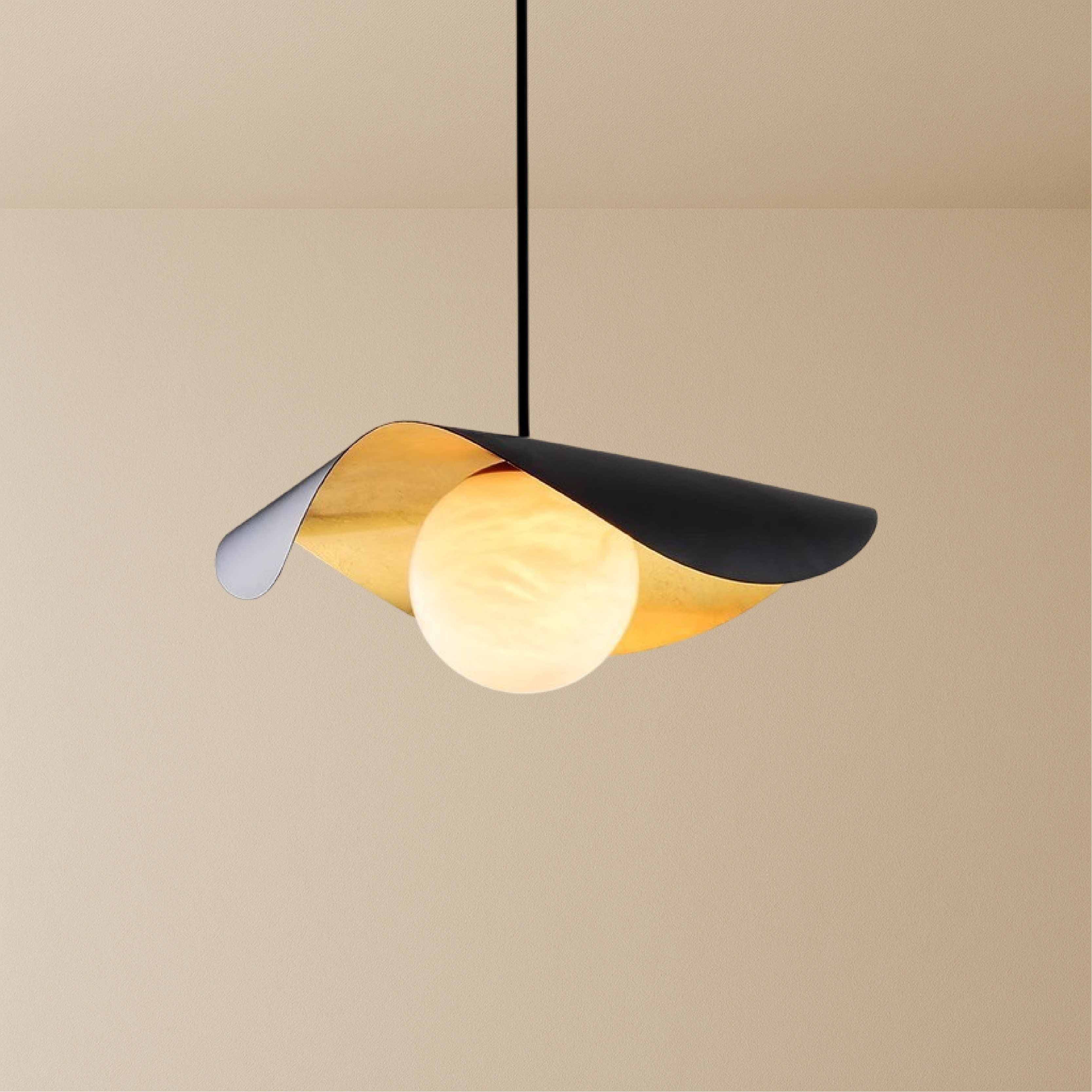 Spaanse marmeren bol hanglamp