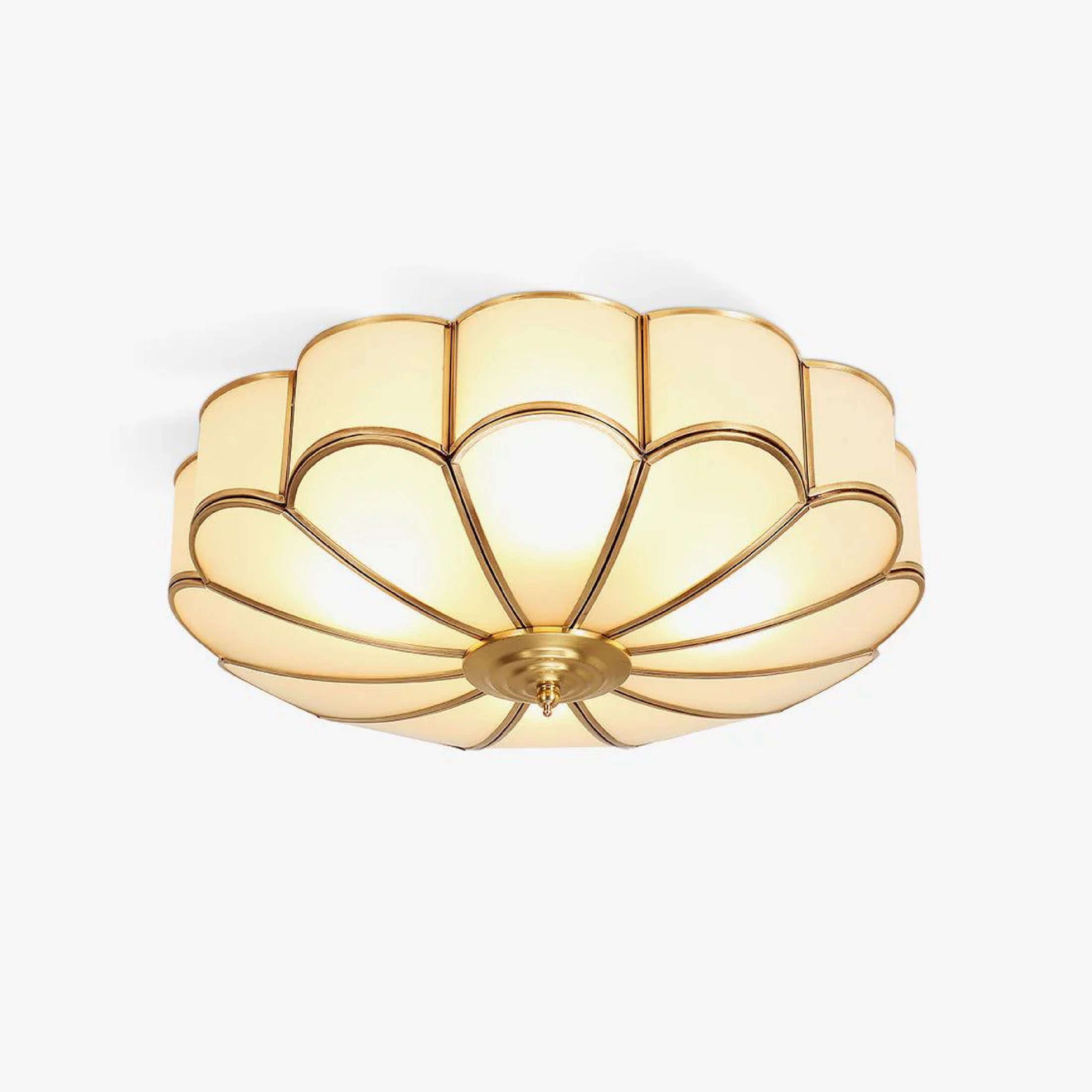 Bloemvormige glazen plafondlamp