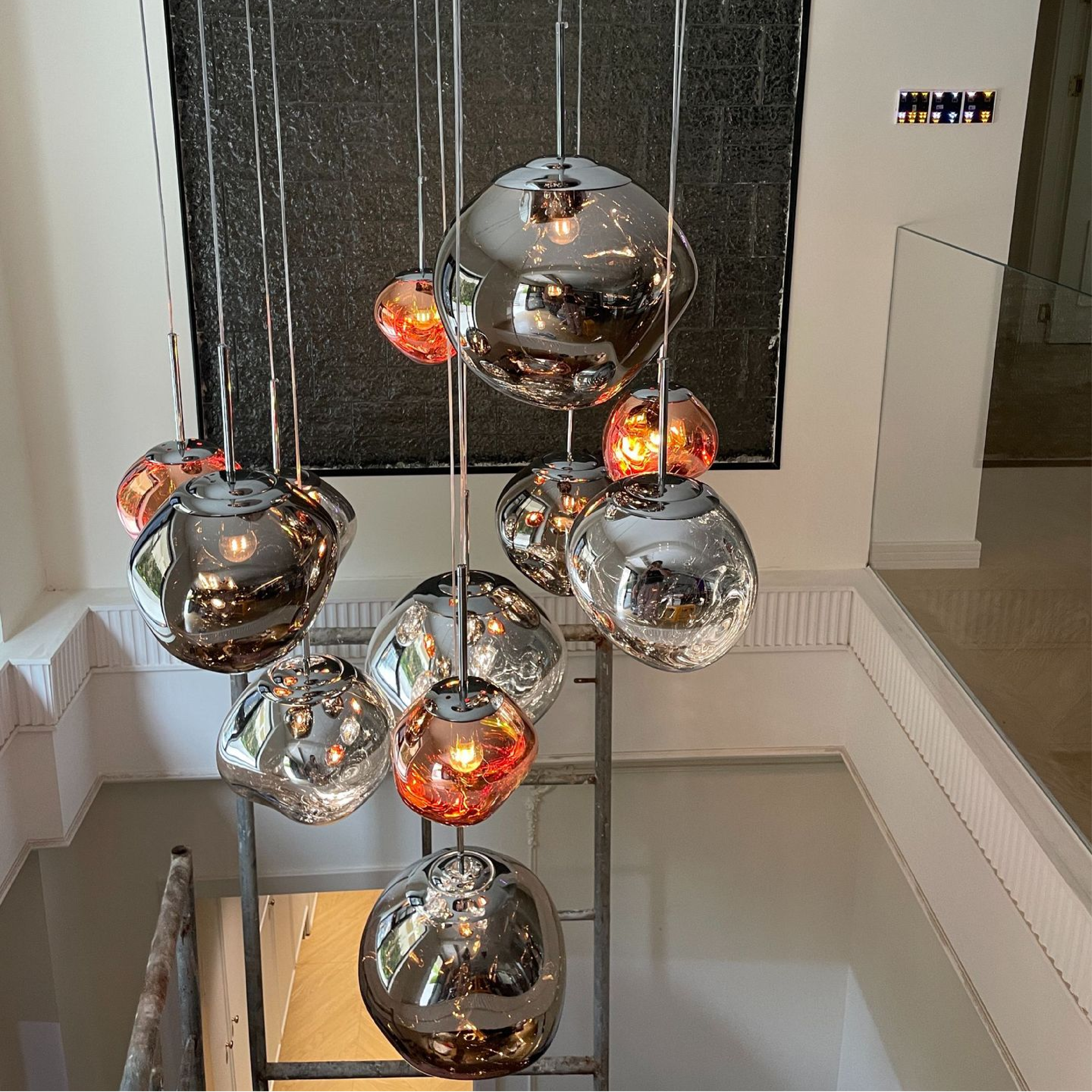 Hanglamp smeltend glas