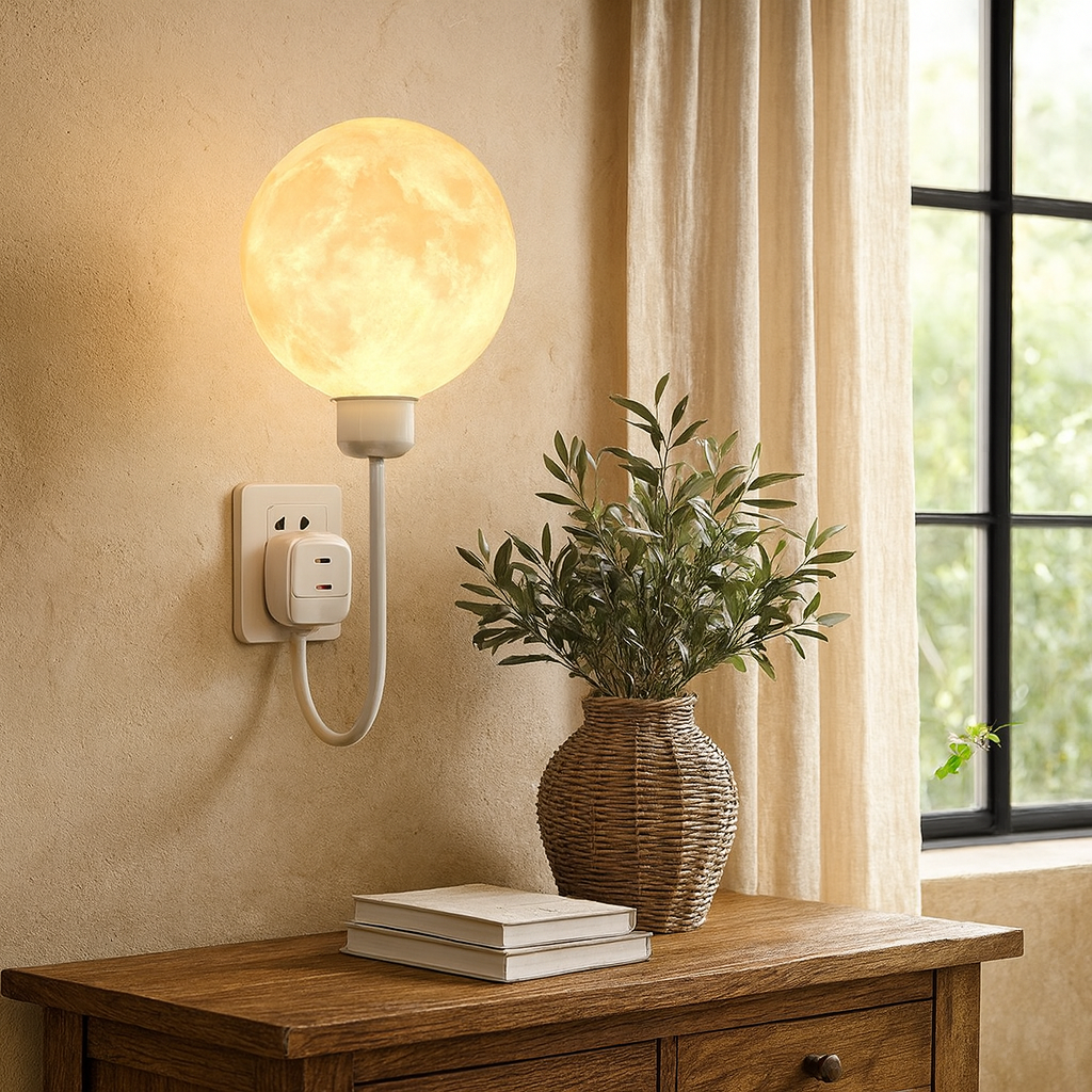 Insteekbare Maan Wandlamp