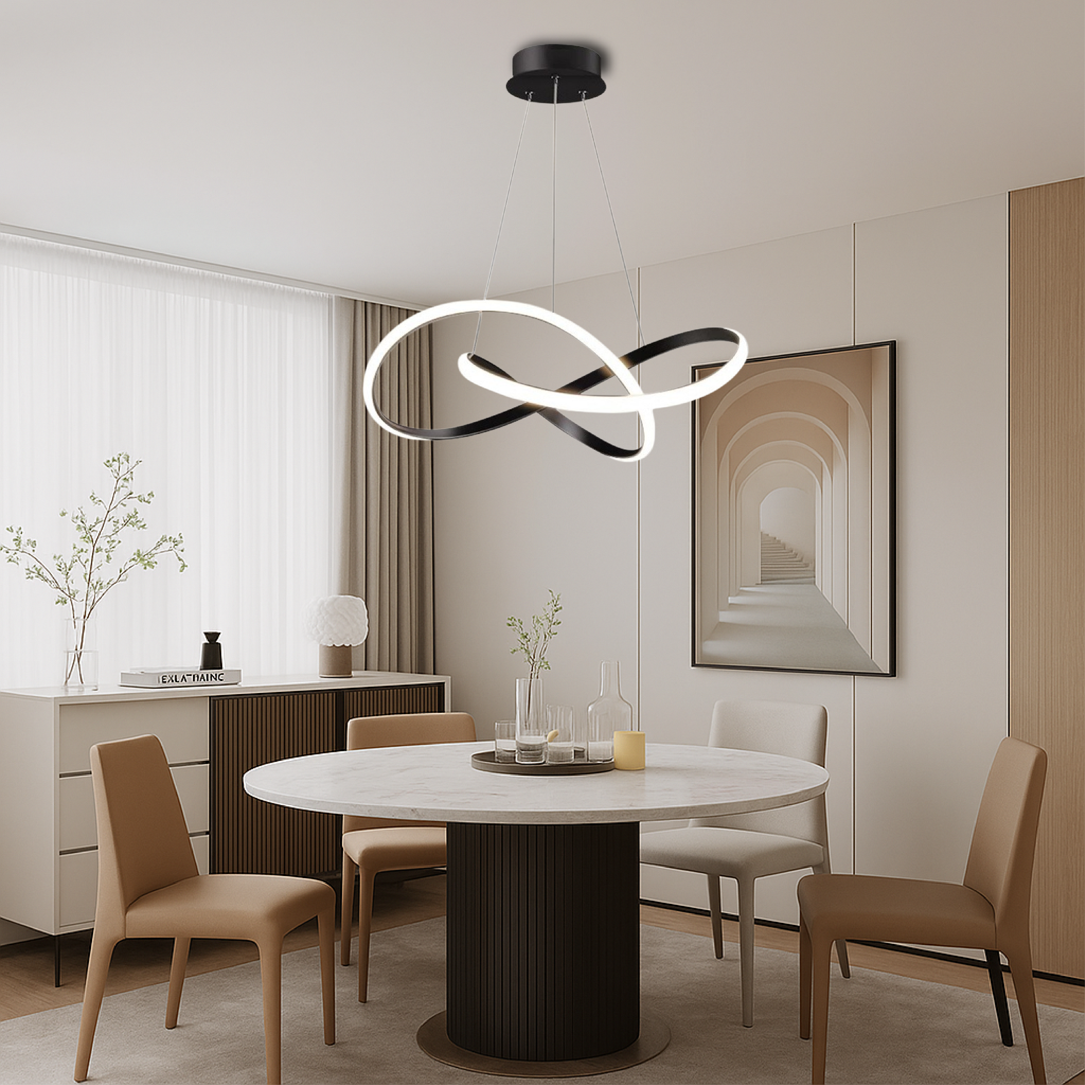 Moderne eetkamer hanglamp