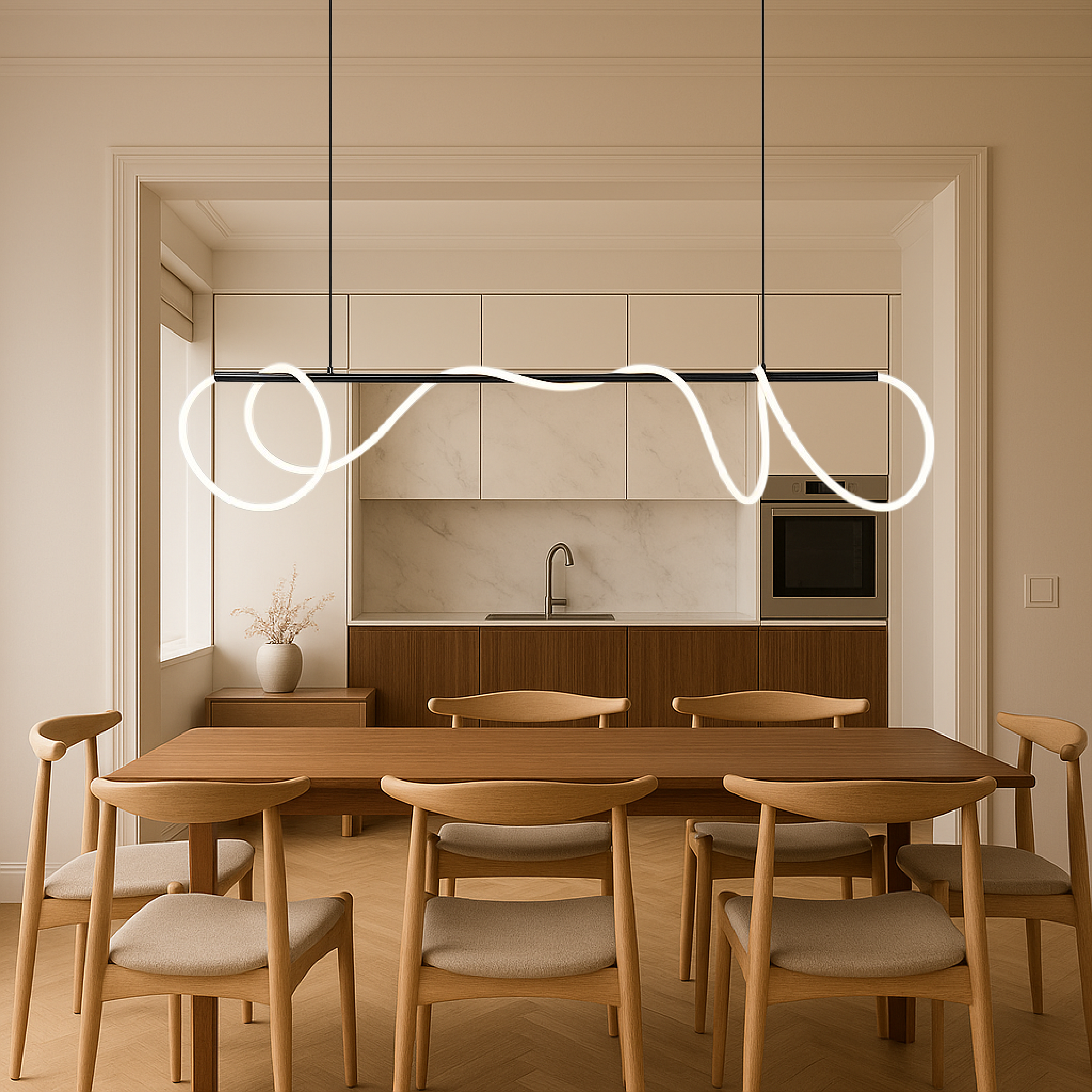 Lineair keuken tafel hanglamp
