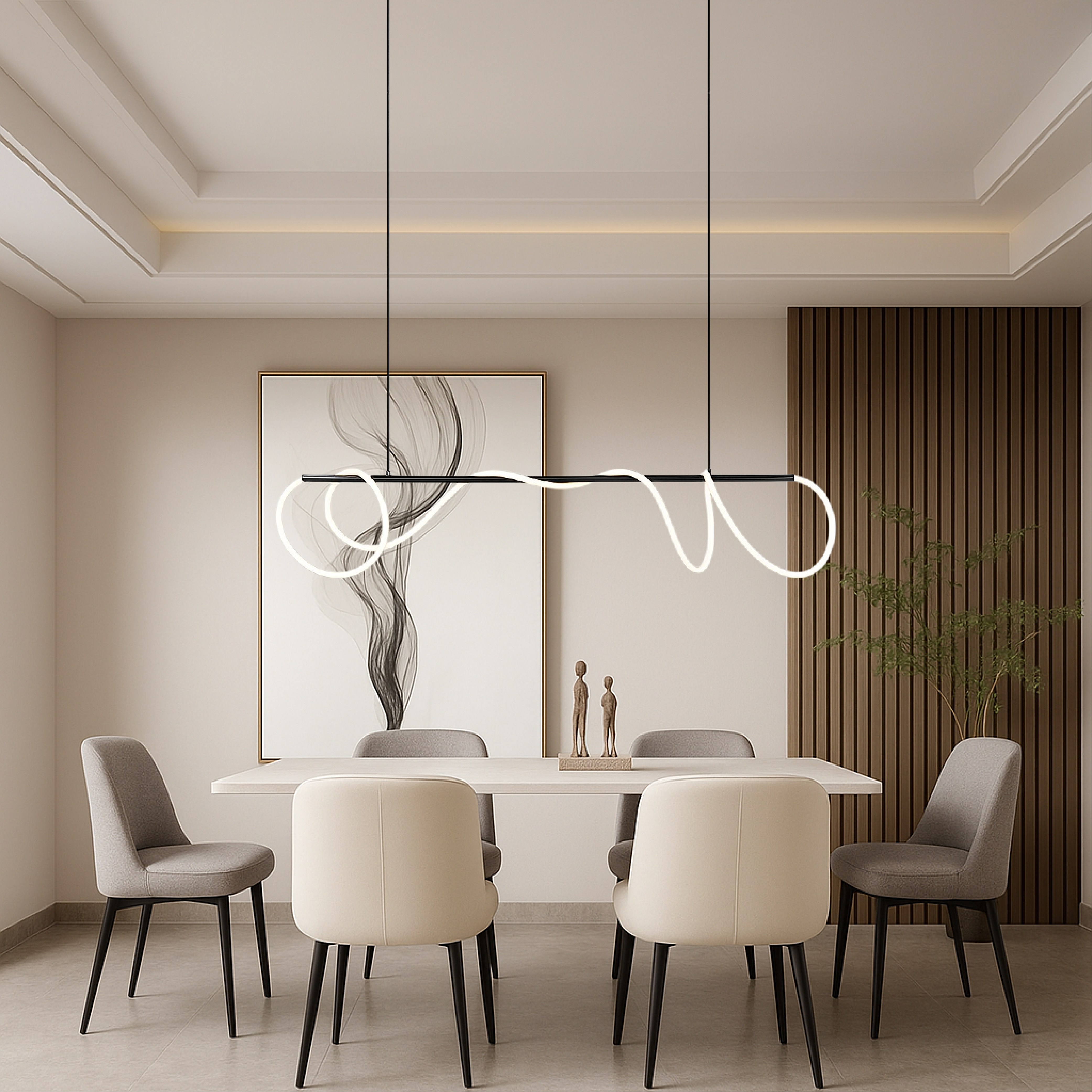 Lineair keuken tafel hanglamp