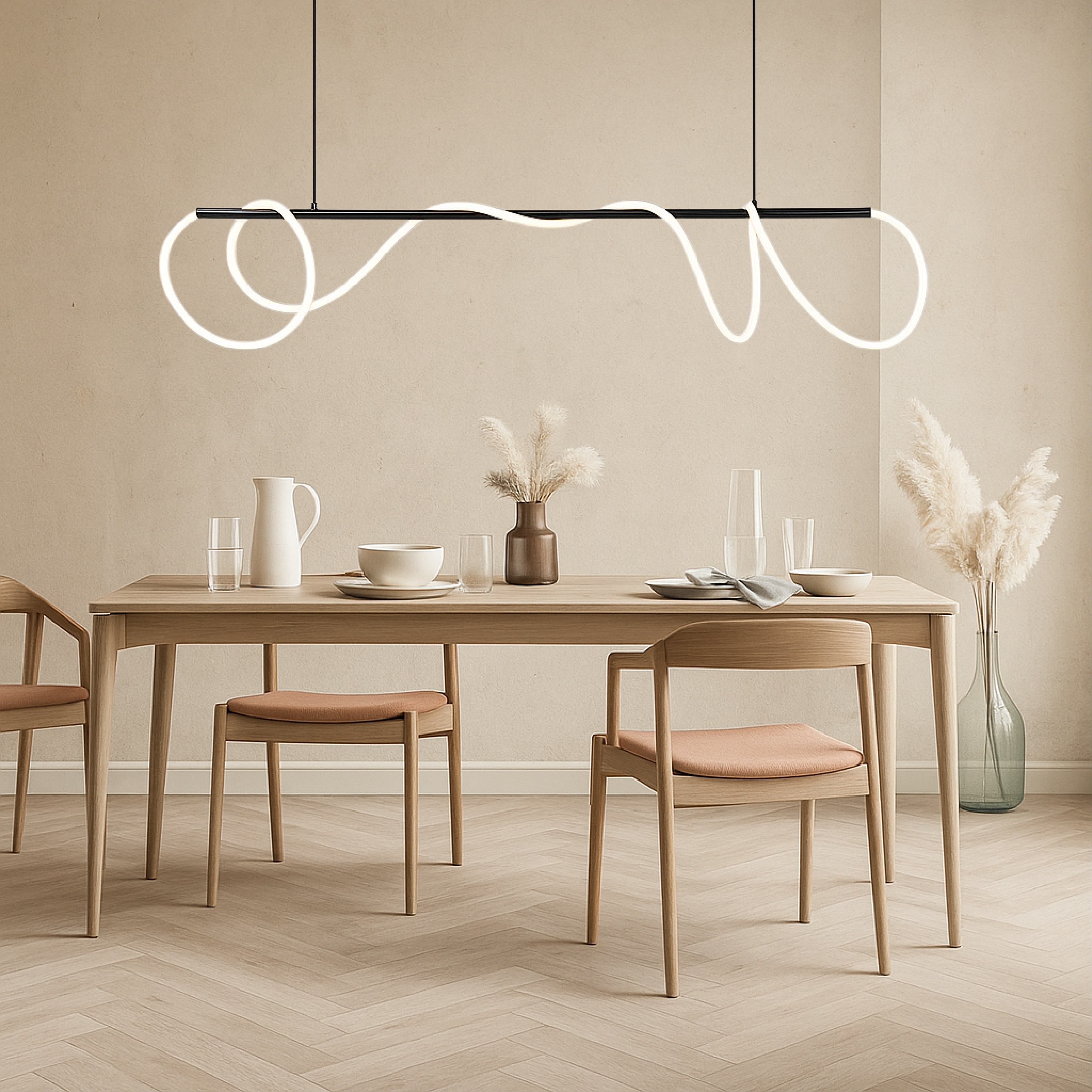 Lineair keuken tafel hanglamp