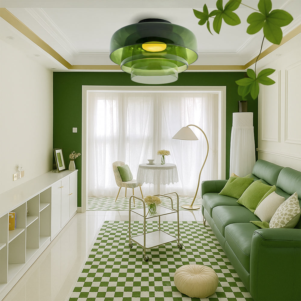 Scandinavische Bauhaus Glas Gelaagde Hanglamp