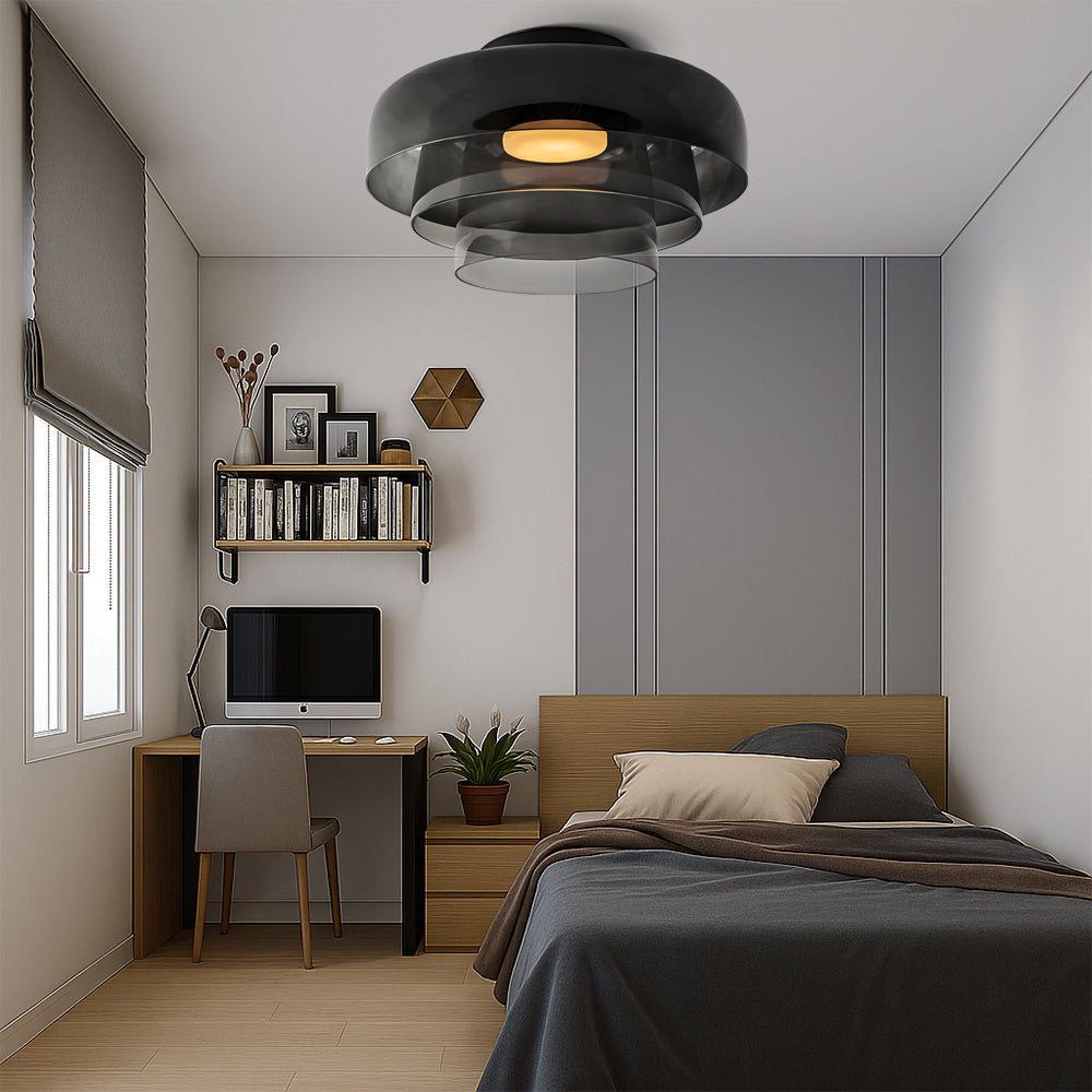 Scandinavische Bauhaus Glas Gelaagde Hanglamp