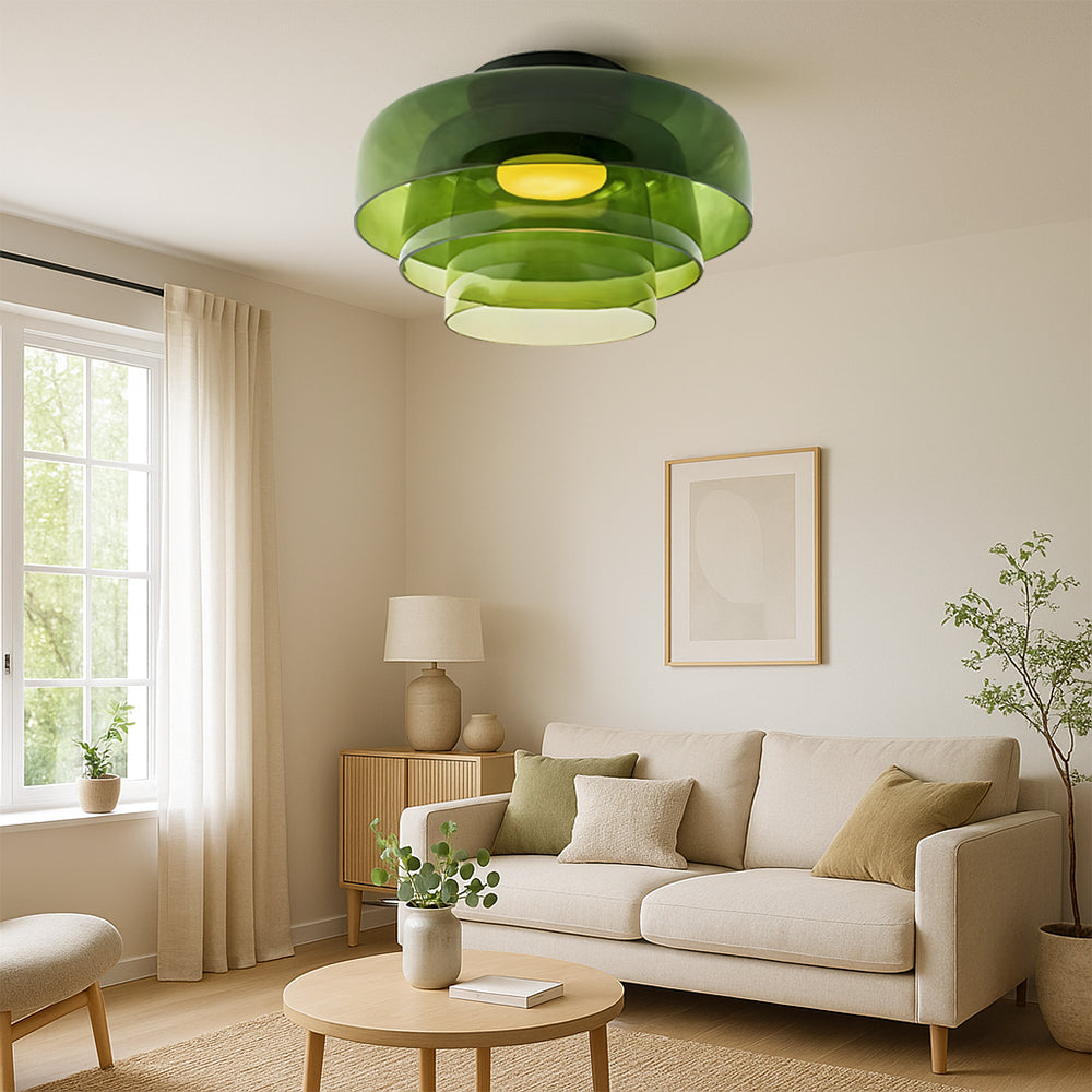 Scandinavische Bauhaus Glas Gelaagde Hanglamp