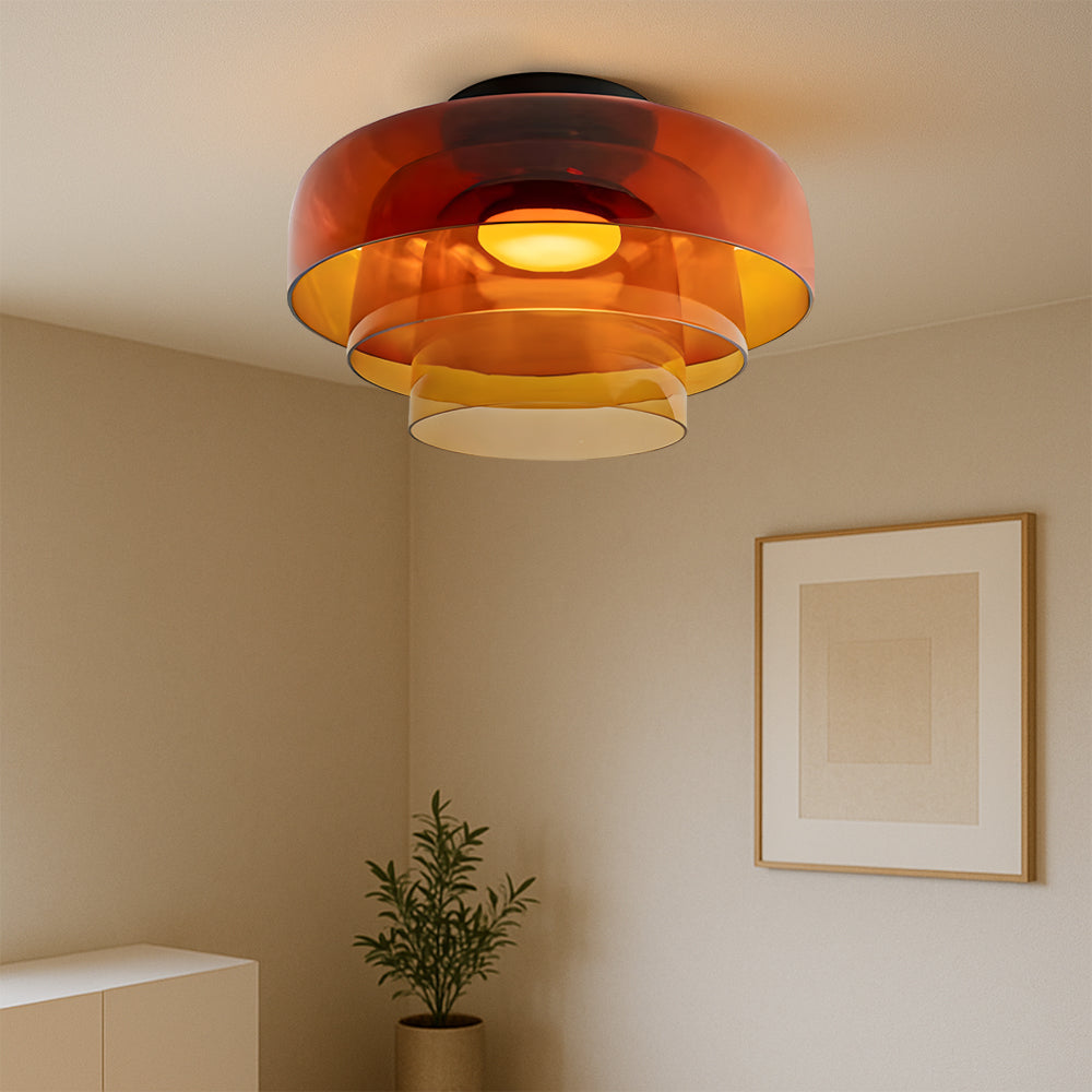 Scandinavische Bauhaus Glas Gelaagde Hanglamp
