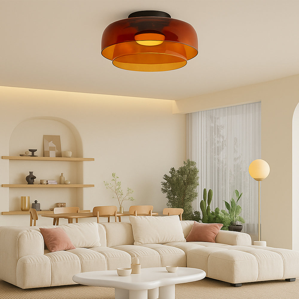Scandinavische Bauhaus Glas Gelaagde Hanglamp