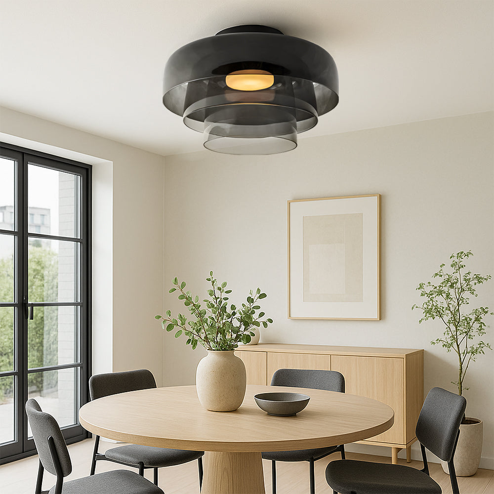 Scandinavische Bauhaus Glas Gelaagde Hanglamp