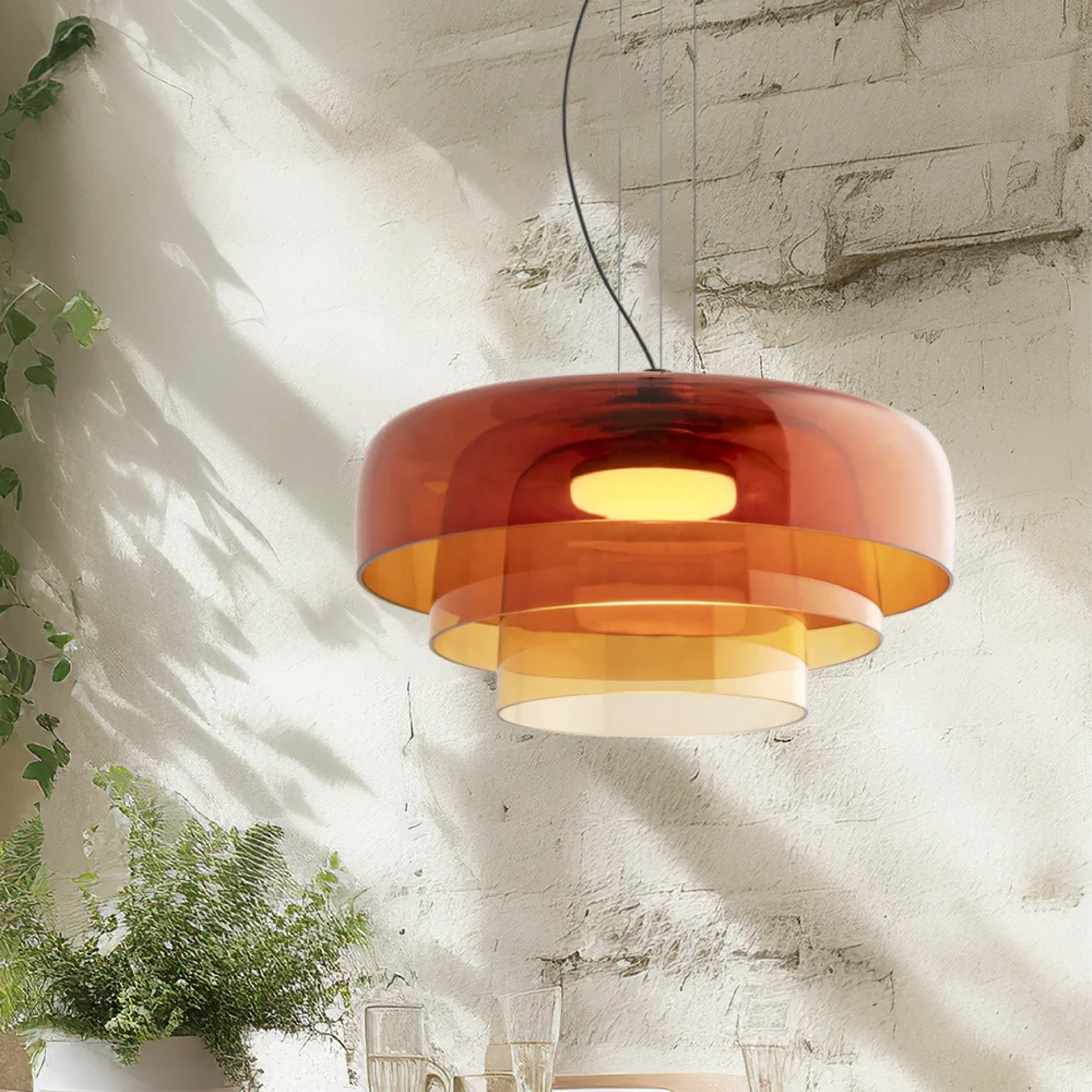 Glazen hanglamp