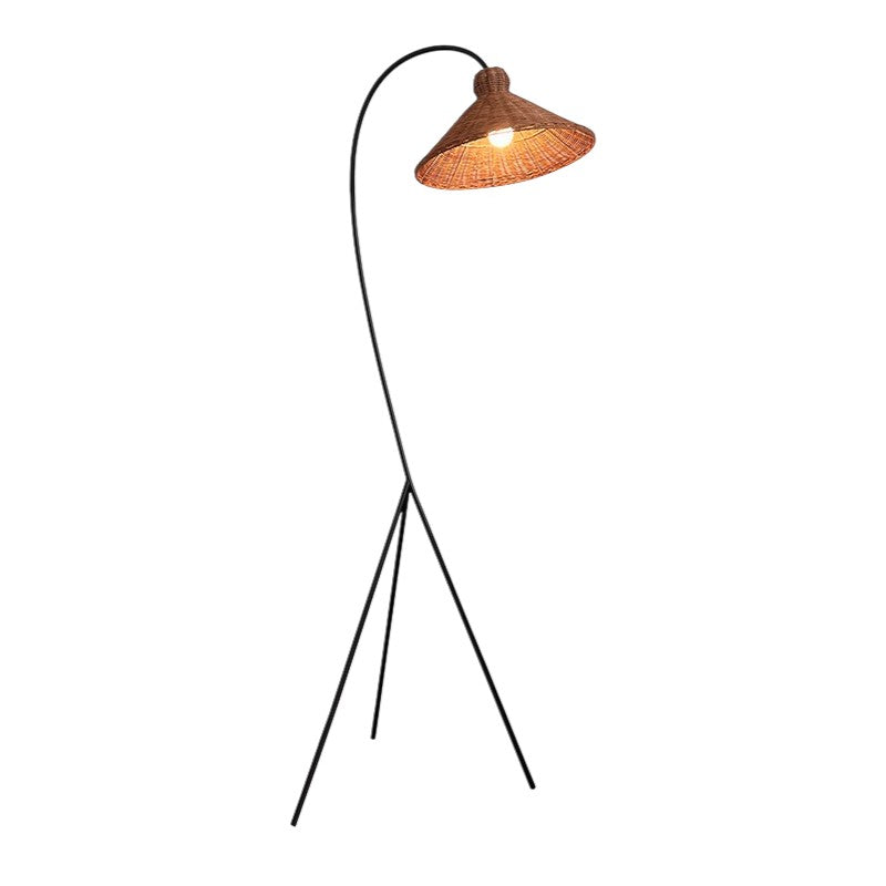 Bamboe Kap Vloerlamp