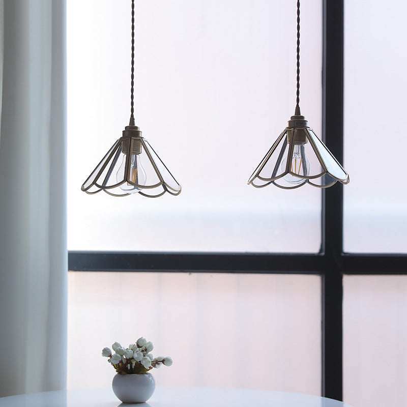 Vintage glazen hanglamp
