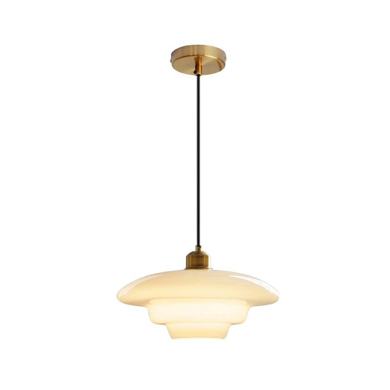Melkachtig wit glazen hanglamp