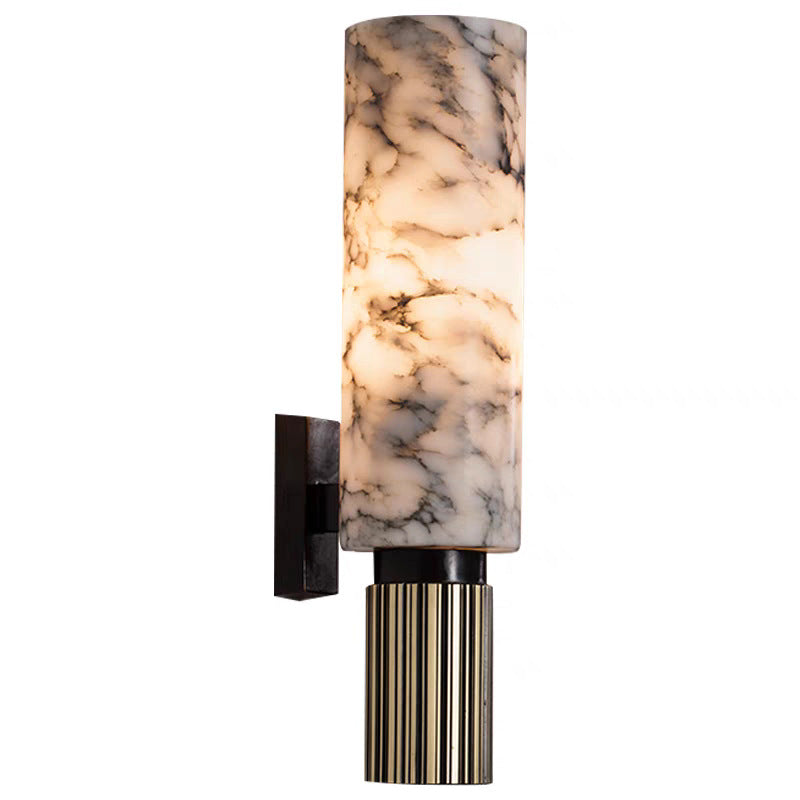 Koperen stenen wandlamp