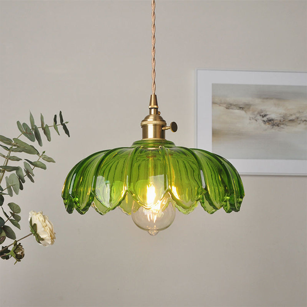 Glazen Bloem Hanglamp