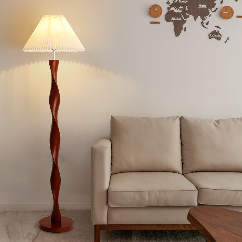 Japanse walnoten vloerlamp