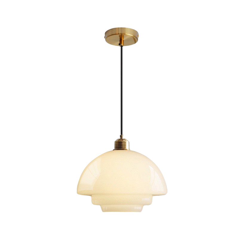 Melkachtig wit glazen hanglamp