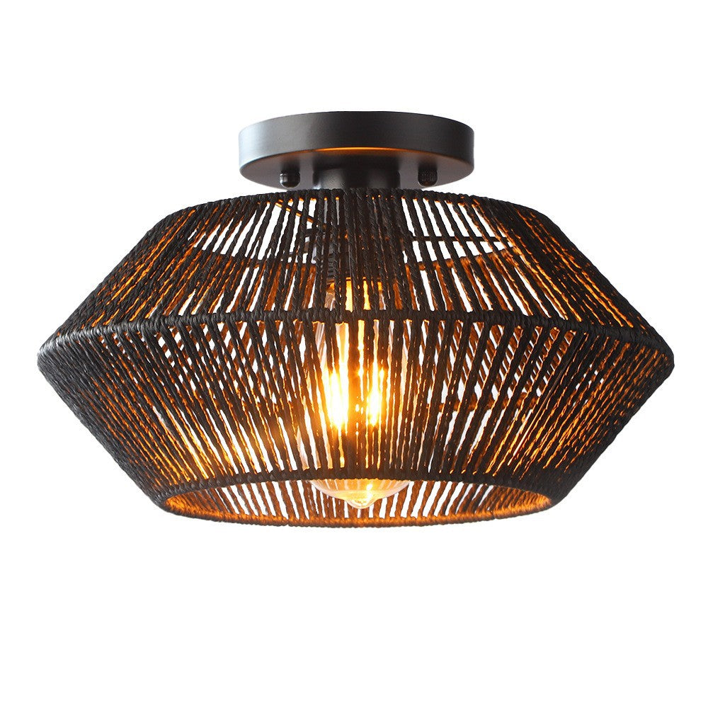 Bamboe Geweven Plafondlamp