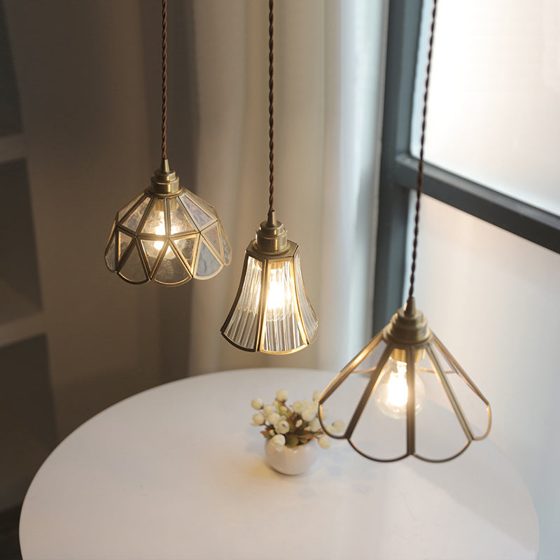 Vintage glazen hanglamp
