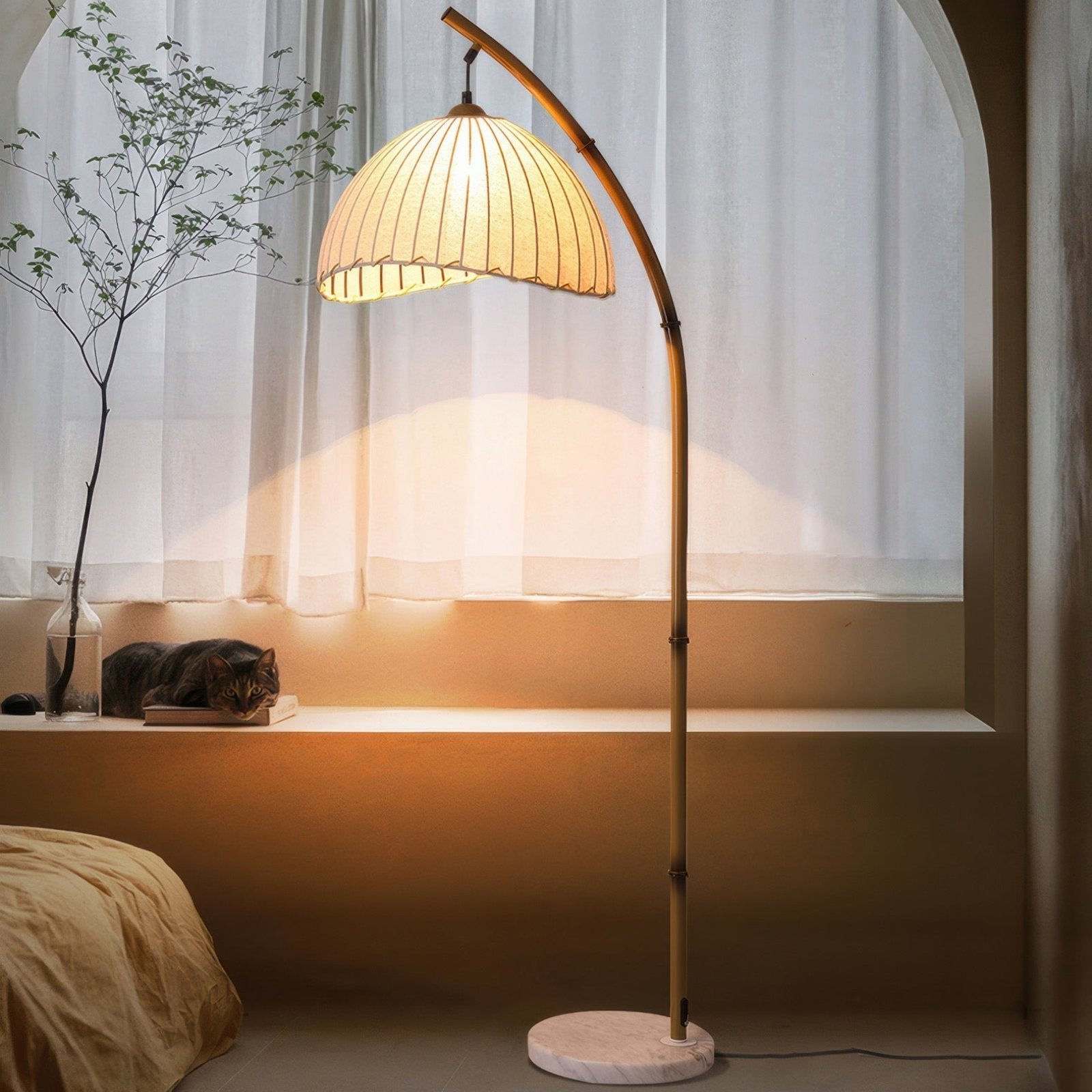 Culturele Bamboe Vloerlamp
