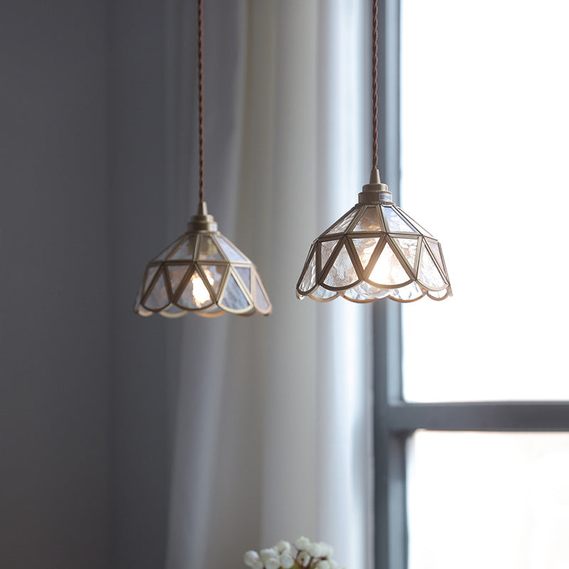 Vintage glazen hanglamp