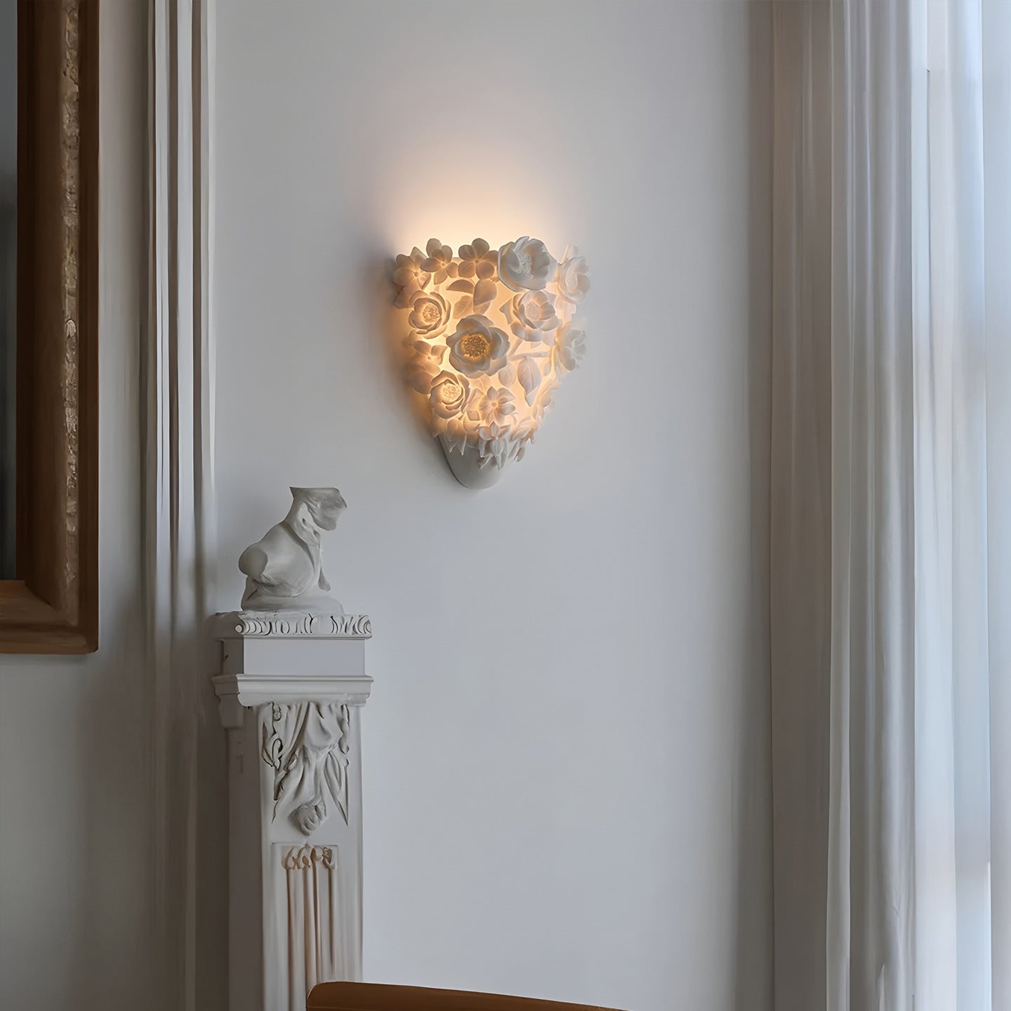 Keramische Bloem Wandlamp
