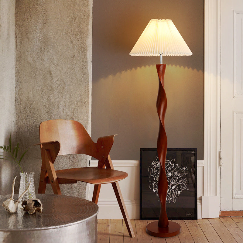 Japanse walnoten vloerlamp