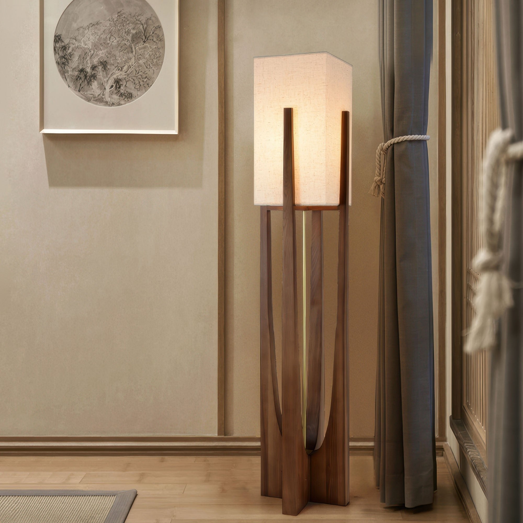 Japanse stijl Wabi Sabi vloerlamp