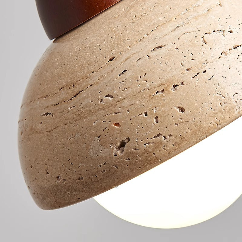 Paddestoel stenen hanglamp