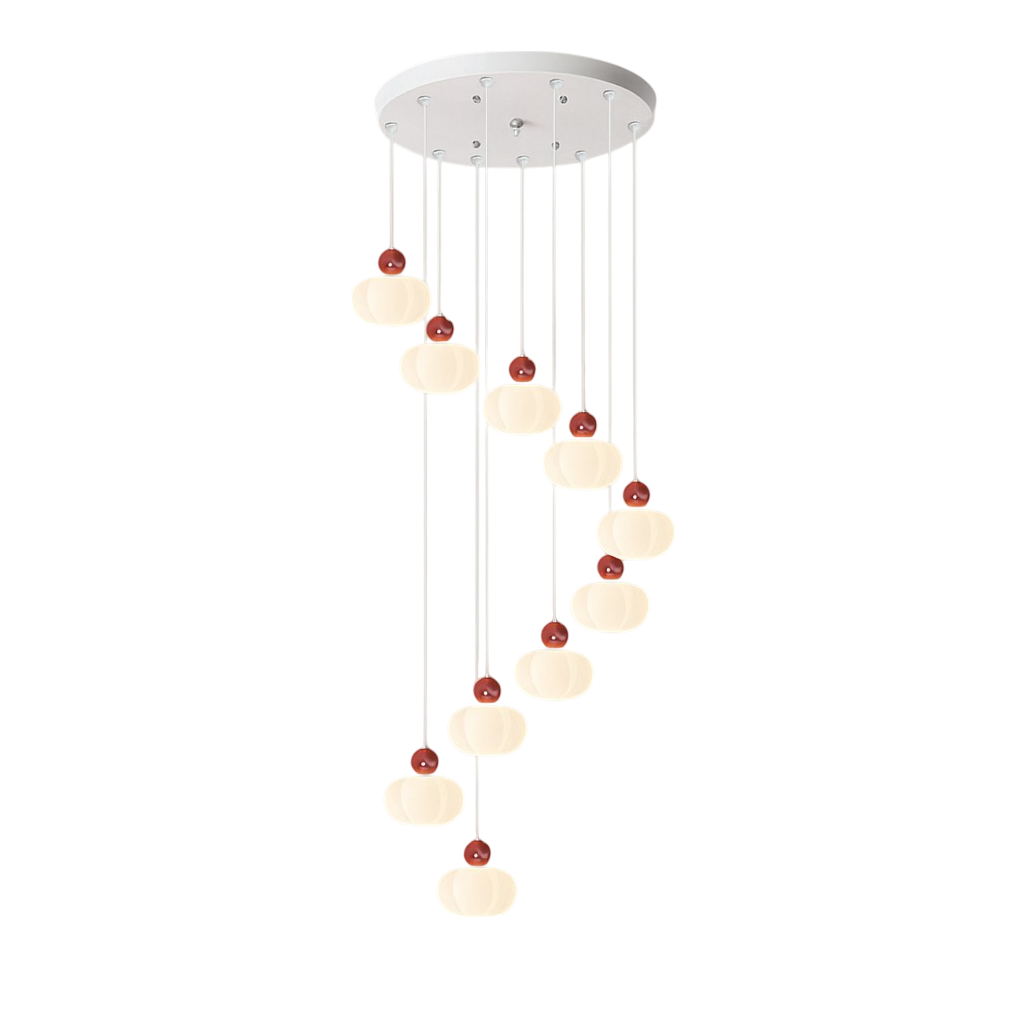 Art Deco Creme Trappenkroonluchter