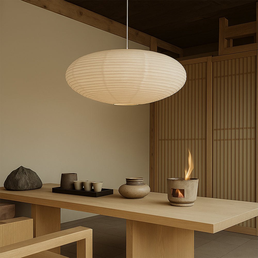 Papieren hanglamp van Wabi