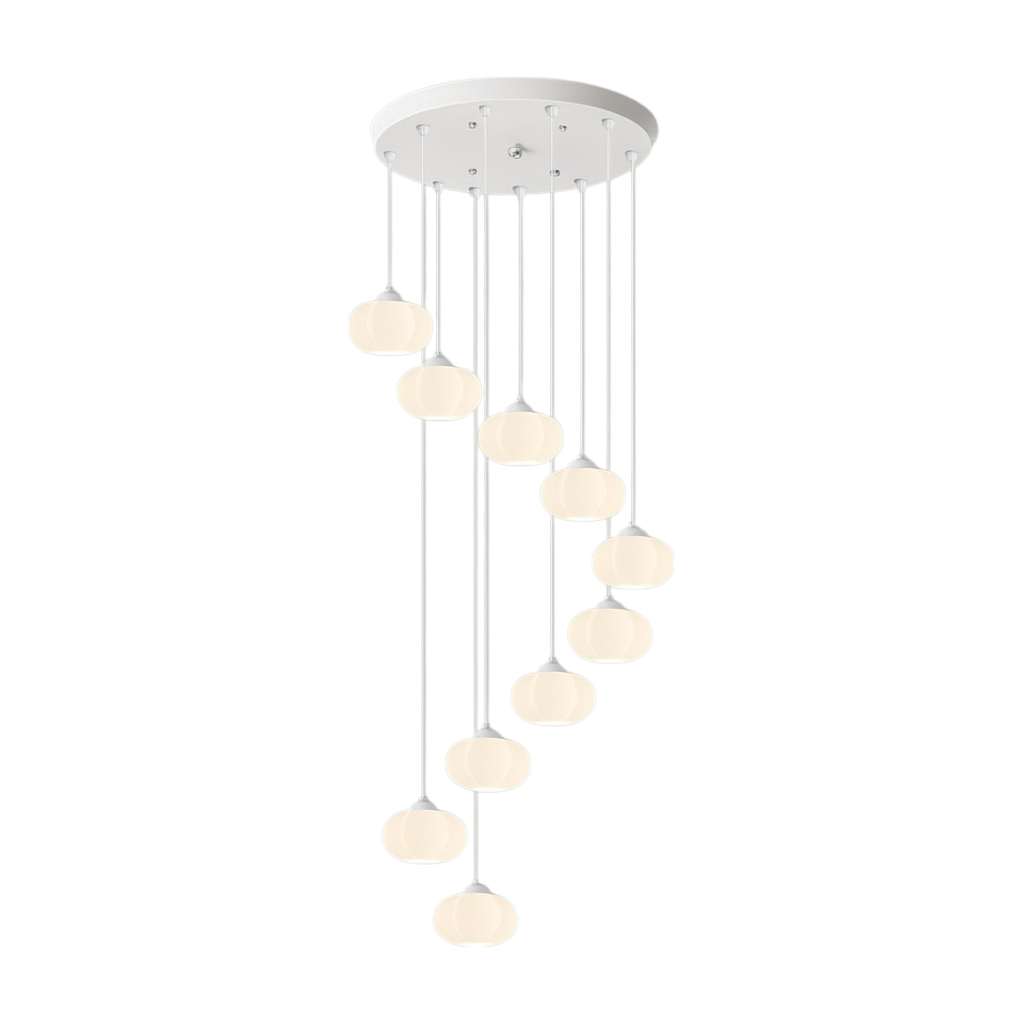 Art Deco Creme Trappenkroonluchter