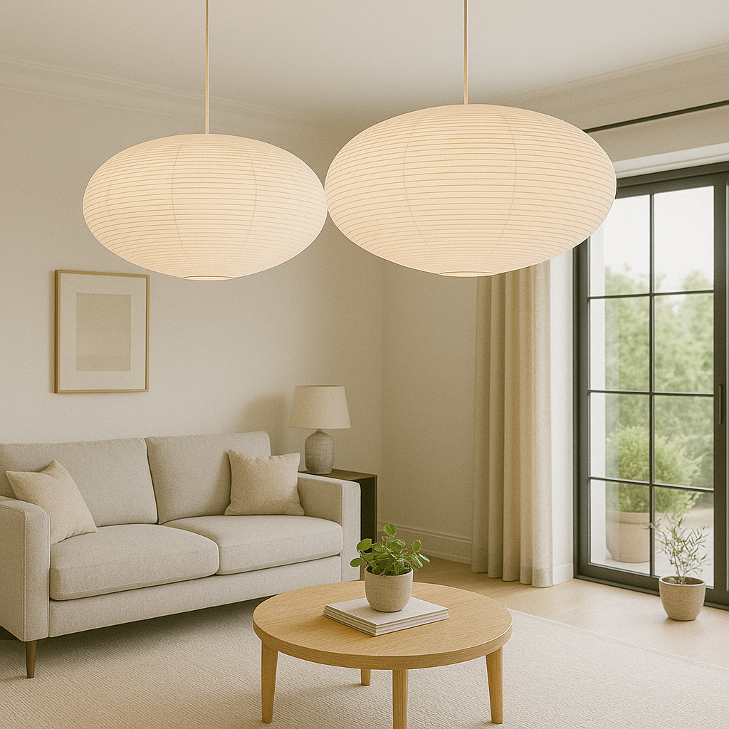 Papieren hanglamp van Wabi